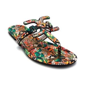 Sam Edelman Carter Sandal Flip Flop Floral Cactus
